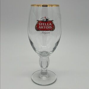 Stella Artois 33CL Gold Rimmed Beer Glasses Chalices Barware (Set of 4)